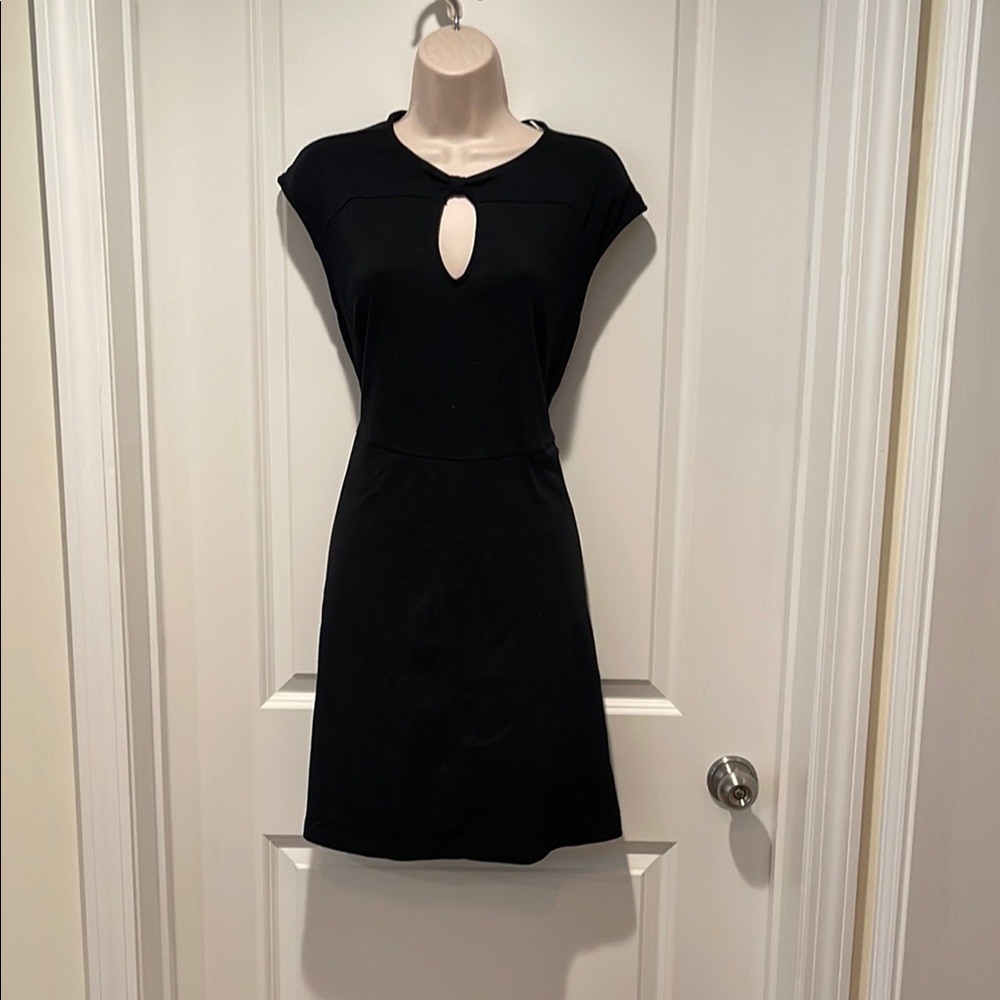 Black jersey Dress with Cap Sleeves from New York & company sz LARGE